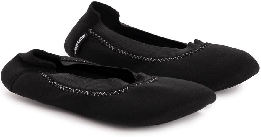 Muk Luks Women's 2 Pair Travel Ballerina Slipper Set