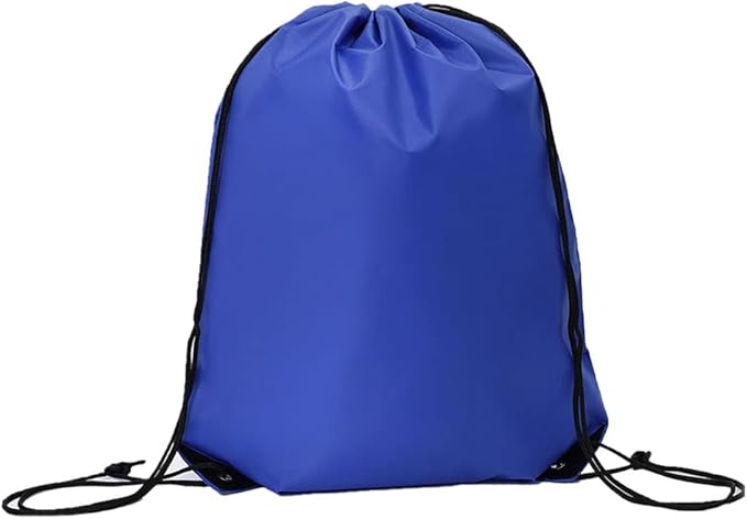 CODOBON 40 Pcs Drawstring Backpack Bulk Draw String Bags Cinch Polyester Bag for Gym Sport, Royal Blue