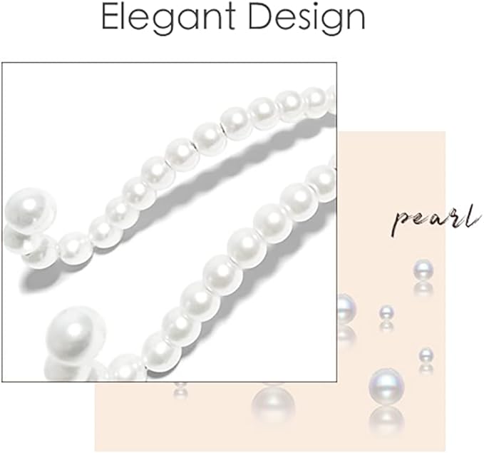 Purse Hook for Car, Cute Pearl Bag Hanger for Seat Headrest Organized, Girly Car Decor Accessories for Women