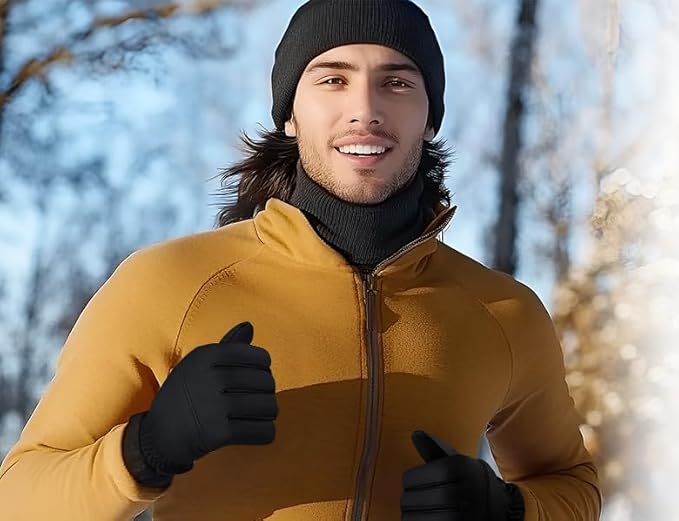 FEWTUR Winter Waterproof Gloves for Women and Men - Thermal Gloves with Touchscreen Fingers, Warm Gloves for Running, Bike and Hiking Cold Weather