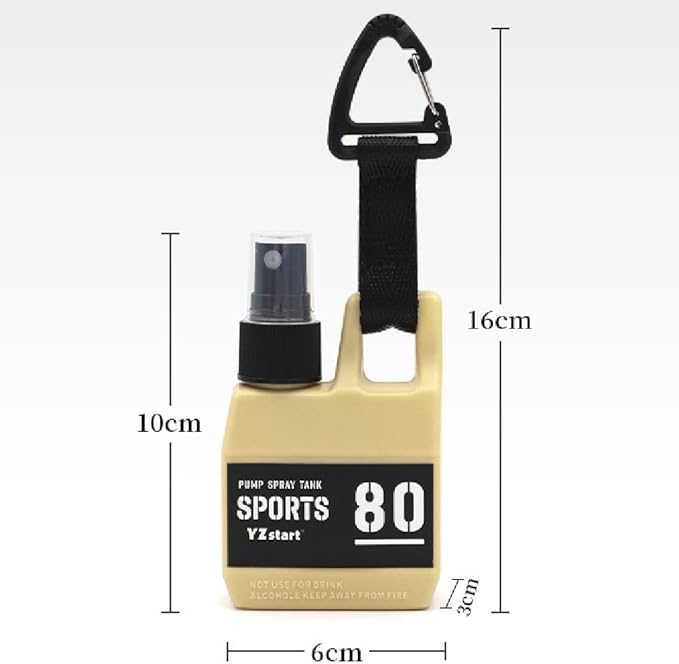 Camping Mini Spray Bottles with Hanging Buckle - 4 Pcs 80ml Refillable Dispenser Bottle with Molle Clip Strap for backpacks
