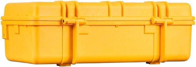 Monoprice Weatherproof Hard Case - 22in x 14in x 8in, Yellow with Customizable Foam, Shockproof, IP67, 20.3 Liter