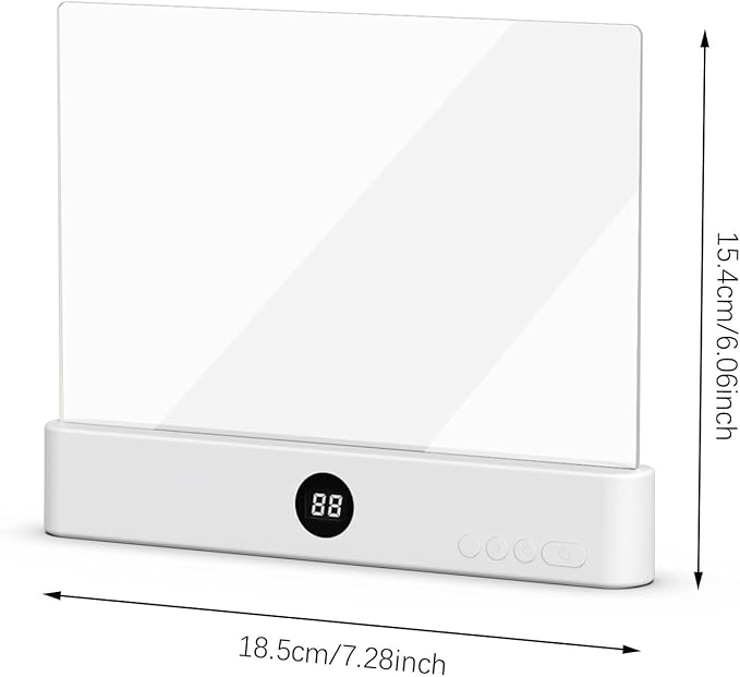 LED Book Light and Night Light 2 in 1, 3 Color Temperatures & Stepless Dimming, USB Rechargeable Reading Light with Timer for Night Reading (White)