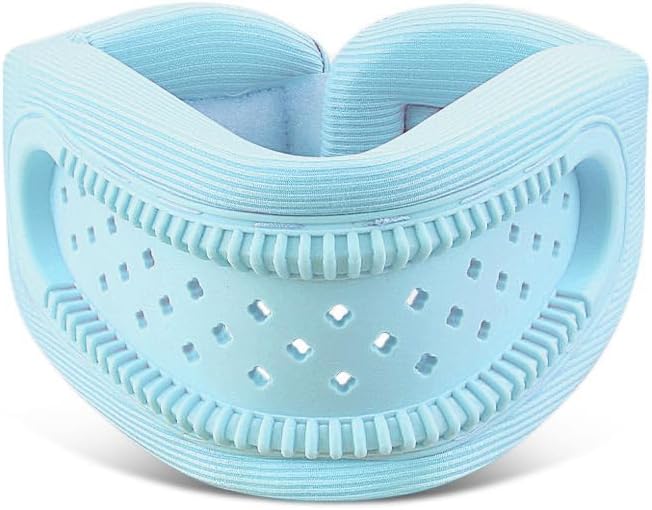 Neck Brace for Neck Support and Pain Relief, Silicone Foam Cervical Collar Wrap Keep Vertebrae Stable for Relief of Cervical Spine Pressure (Blue)