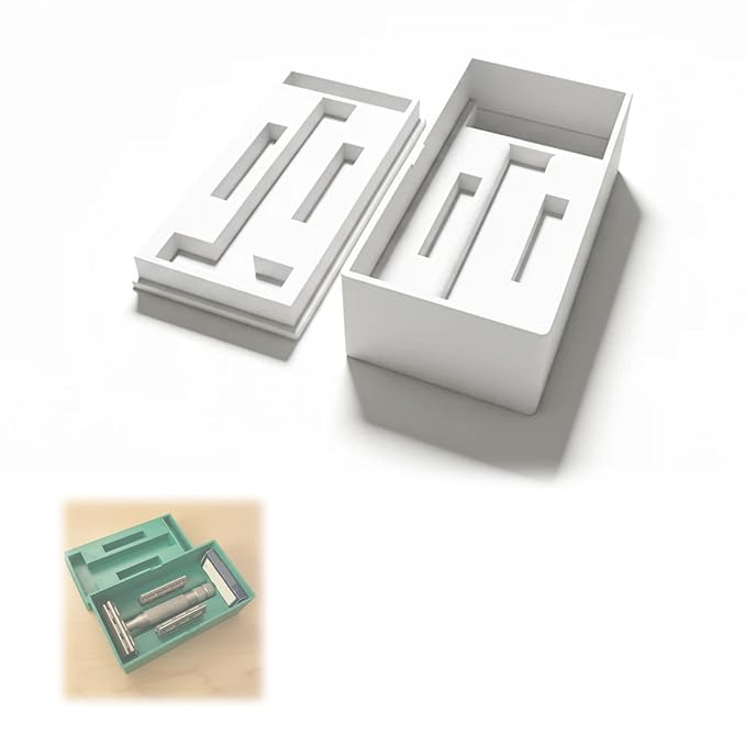 Travel Case for Rockwell 6C/6S Safety Razor, Protective Razor Storage Case for Shaving Travel (White)