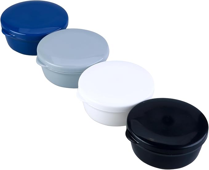 Travel Soap Case, Travel Soap Container, Bar Soap Case, Shampoo Bar Holder with Lid for Camp Gym Hiking, Soap Box for Keep Toiletries Organized(4Pack)
