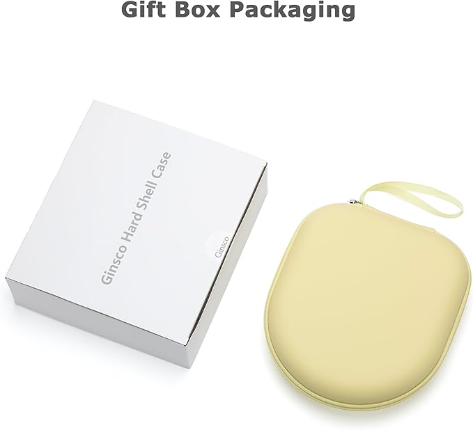 Ginsco Universal Headphone Case Compatible with JBL Tune 510BT 720BT, Sony WH-CH 720N/WH-CH520, with Sony/JBL/Soundcore Life Q20i Q30/BERIBES/TOZO/KVIDIO etc Wireless Headphones (Butter Yellow)