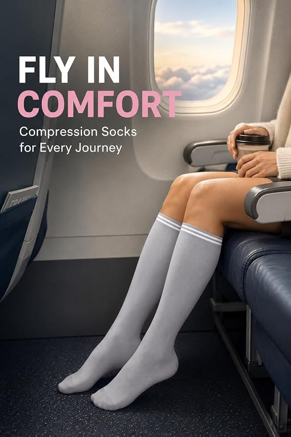 Aoliks Compression Socks for Women & Men 4 Pairs, Best Support for Nurses Running Travel