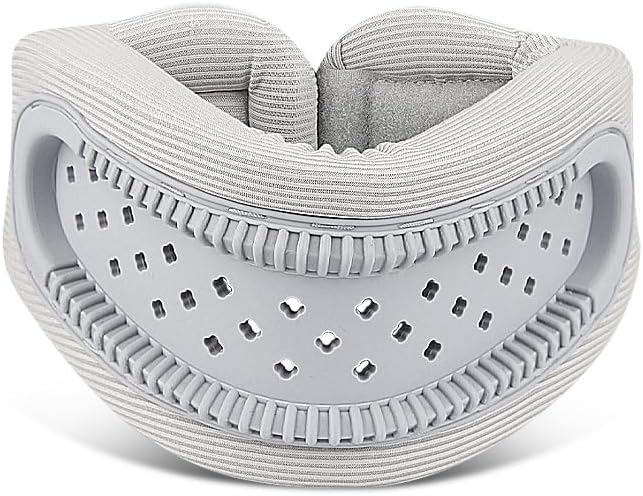 Neck Brace for Neck Support and Pain Relief, Silicone Foam Cervical Collar Wrap Keep Vertebrae Stable for Relief of Cervical Spine Pressure (Gray)