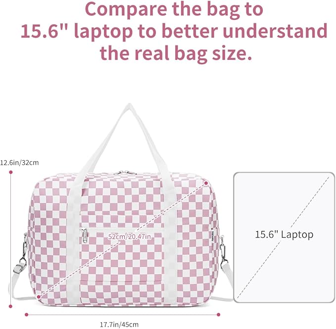 For Spirit Airlines Personal Item Bag Foldable Travel Duffel Bag Tote Carry on Luggage Duffle Overnight for Women and Men