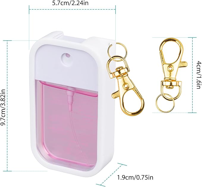 VANEST Silicone Case Compatible with Touchland Hand Sanitizer Spray, Protective Case with Keychain for Spray 1 fl oz