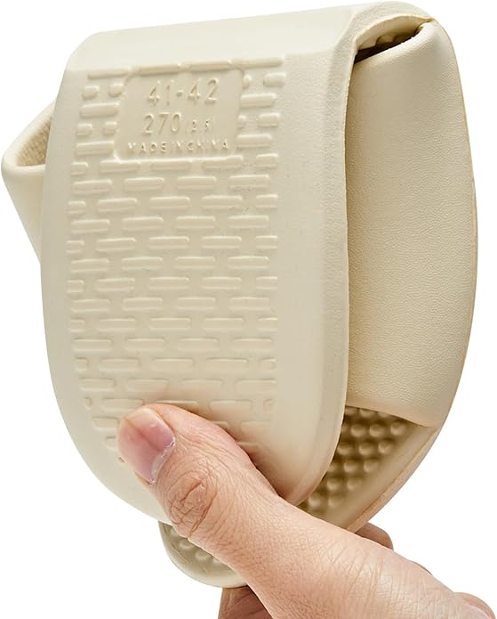 Shower Shoes Travel Foldable Portable Non Slip Slippers for Hotel Guests Swimming Spa Unisex Men Women Lightweight EVA Bathroom Slides Quick Drying Water Resistant Footwear