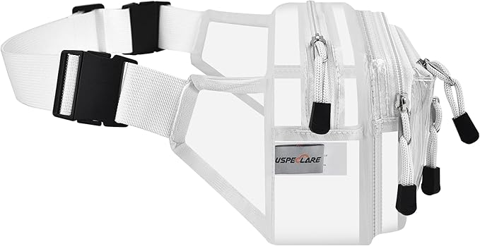 Clear Bag Stadium Approved Clear Fanny Pack for Women for Work,Multi-purpose Waist Bag for Travel & Sporting Event