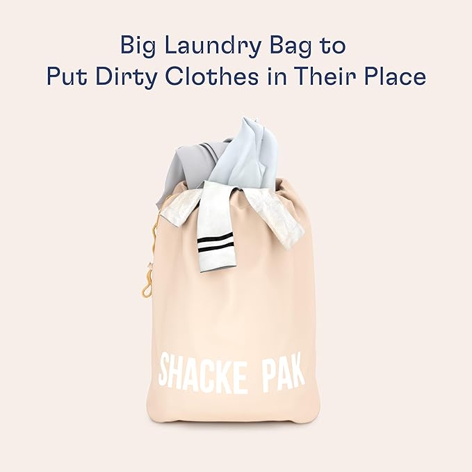 Shacke 5 Set Packing Cubes for Travel – Luggage Organizer & Suitcase Bags with Laundry Bag, Carry On Packing Organizer, Travel Accessories for Women Men (Cream)