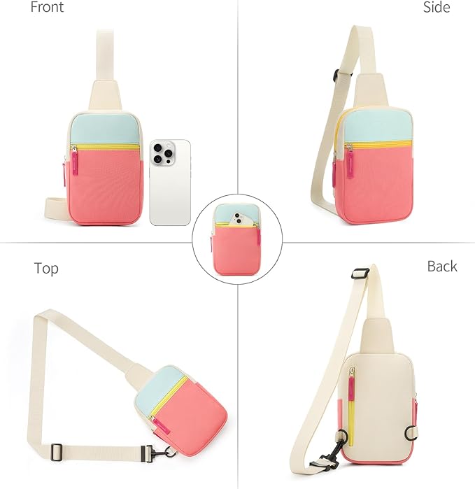 Birthday Gifts for 8 9 10 11 12 Year Old Teens Girls Kids, Fanny Pack Crossbody Bag Sling Belt Bags Purse, Dorm Travel Essentials for Girls Fashion, Preppy Tween Teen Girl Gift Trendy Stuff