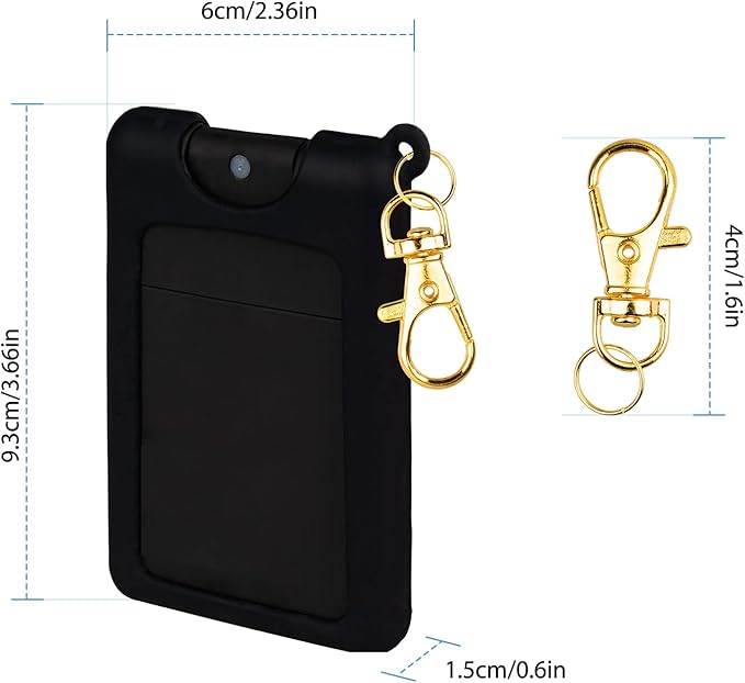 VANEST Silicone Case Compatible with Noshinku Pocket Hand Sanitizer, Protective Case with Keychain for Refillable Travel Size, Hand Sanitizer Spray Accessory