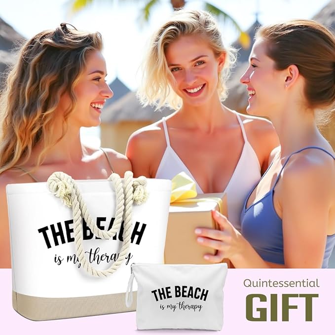 BELLOWDEER Beach Bags for Women, Wet Bag Cosmetic Bag for Beach Toiletries, Summer Travel Essentials, Gifts for Women