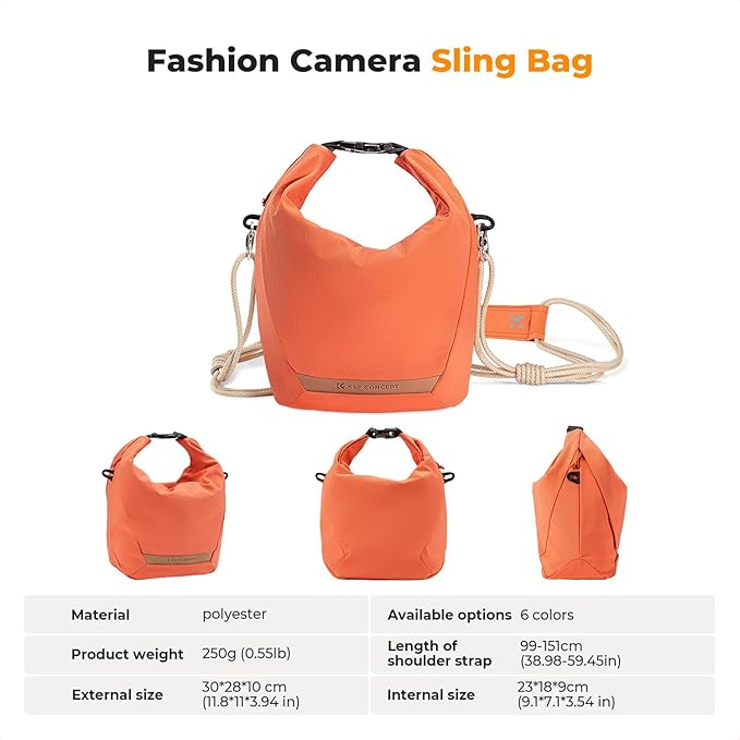 K&F CONCEPT Camera Sling Bag Small Camera Compact Case, Cute Soft Camera Pouch Handbag for Urban Street Photography