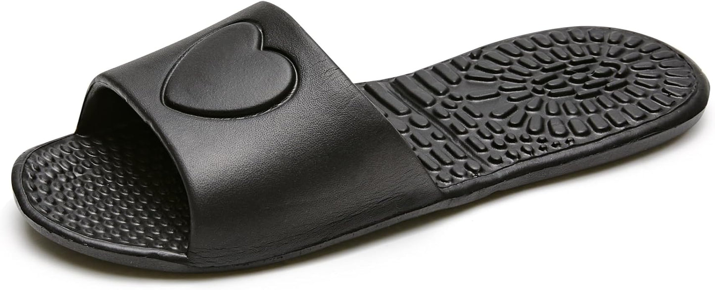 Shower Shoes Travel Foldable Portable Non Slip Slippers for Hotel Guests Swimming Spa Unisex Men Women Lightweight EVA Bathroom Slides Quick Drying Water Resistant Footwear