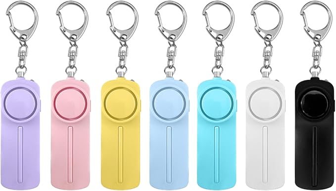 Safesound Personal Alarm: Your 130dB Self-Defense Companion - Keychain Emergency LED Flashlight - Security and Protection for Women, Girls, Kids, and The Elderly (White, 1)