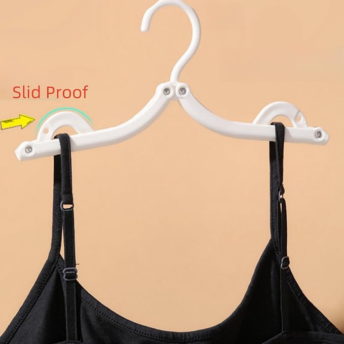 20Pcs Travel Hangers Foldable Cruise Essentials for Flying RV Hotel White