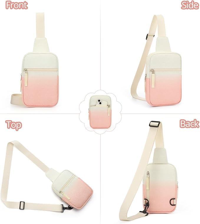 Birthday Gifts for 8 9 10 11 12 Year Old Teens Girls Kids, Fanny Pack Crossbody Bag Sling Belt Bags Purse, Dorm Travel Essentials for Girls Fashion, Preppy Tween Teen Girl Gift Trendy Stuff