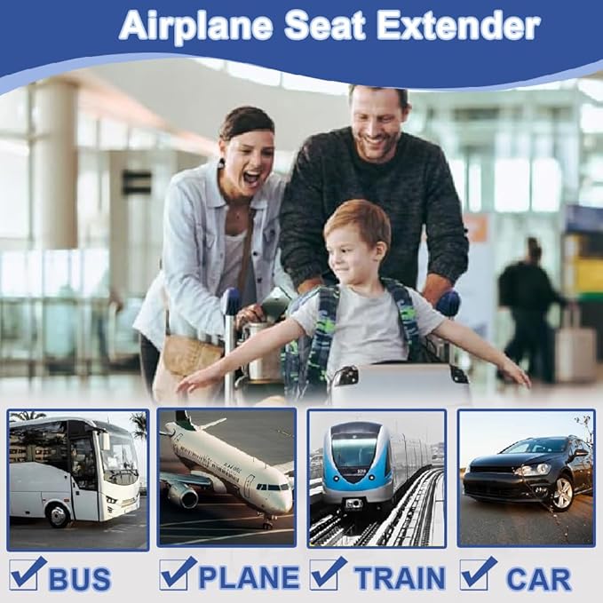 Toddler Airplane Bed - Toddler Airplane Seat Extender, Toddler Travel Essentials, Portable Kids Plane Footrest, Airplane Bed for Toddler,Airplane Extender for Kids