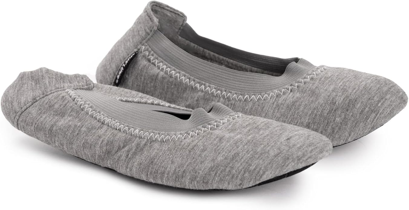 Muk Luks Women's 2 Pair Travel Ballerina Slipper Set