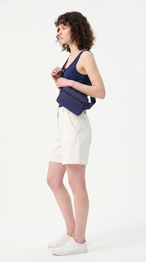 Fanny Pack Nylon Mini Belt Bag Everywhere Belt Bag for Women Water Repellent Waist Packs Crossbody Bags with Adjustable Strap