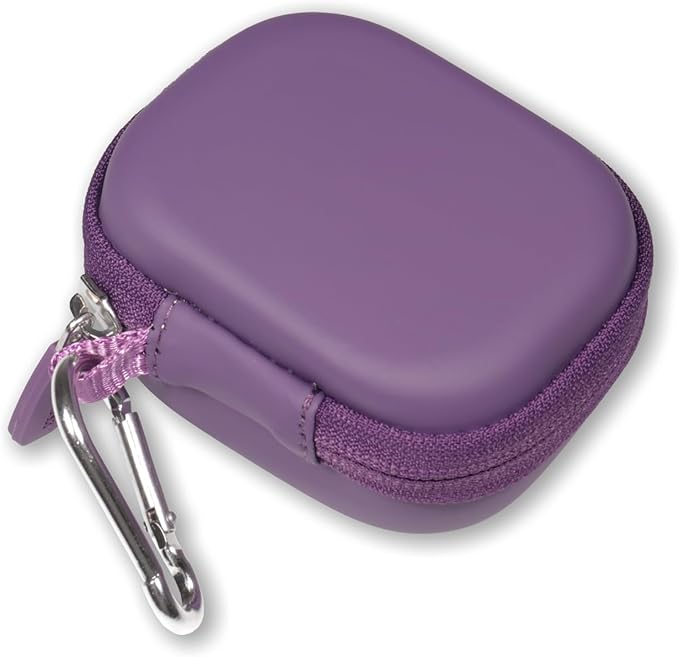 Case for TAGRY X08 Bluetooth Headphones True Wireless Earbuds 60H, mesh Pocket for Charge Cable (Violet)