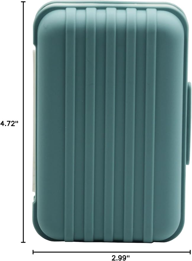 2 Pack Travel Soap Case Holder,Portable Soap Box with Draining Layer for Shower,Bathroom,Camping,Hiking,Gym