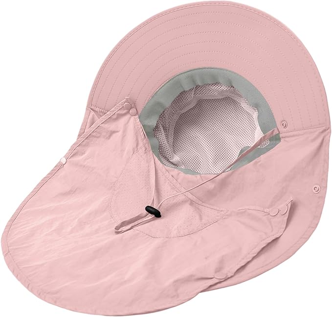 Sun Hat for Men Women with Neck Flap,UPF 50+ UV Protective Hiking Fishing Hats,Wide Brim Sun Hat for Women&Men