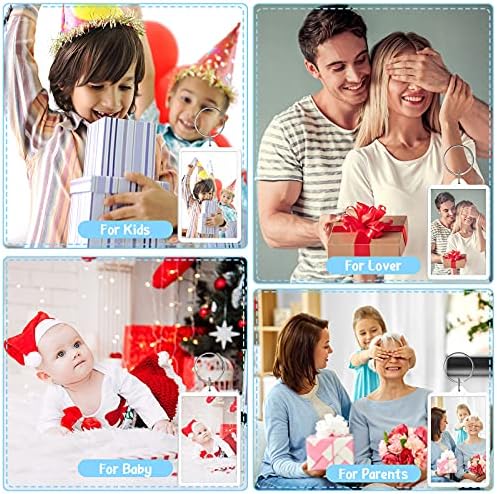 Inbagi Picture Frame Keychain Acrylic Clear Rectangle Photo Keychain Blanks