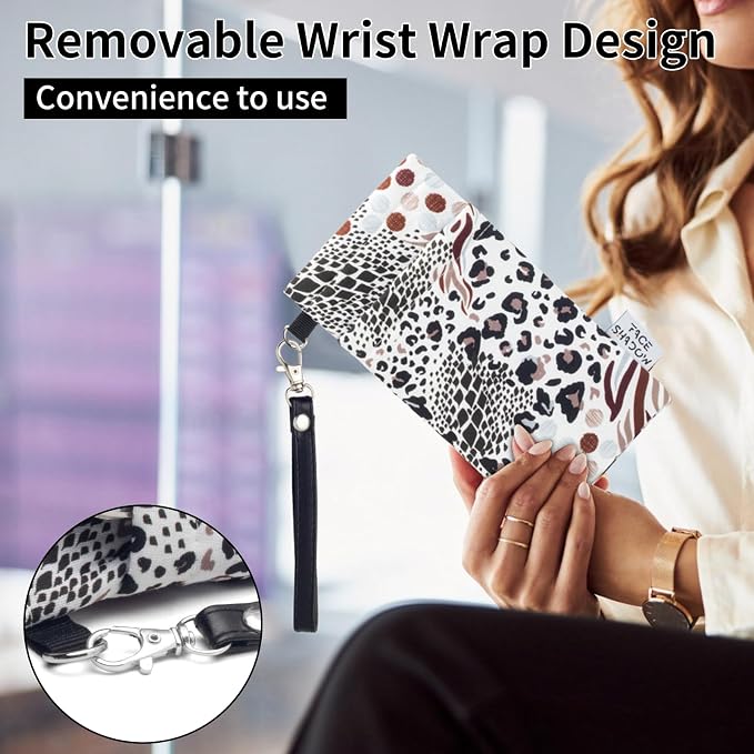Face Shadow Double Glasses Case Soft Eyeglass Case For Women Men Squeeze Top Sunglasses Case With Cleaning Cloth