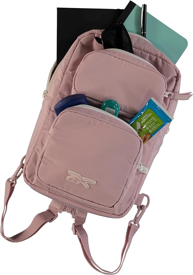 Reebok Unisex Crossbody Bag - Convertible Compact Durable Cross Body Bag for Women and Men - Gym and Travel Essentials, Size One Size, Mikayla Ashen Lilac