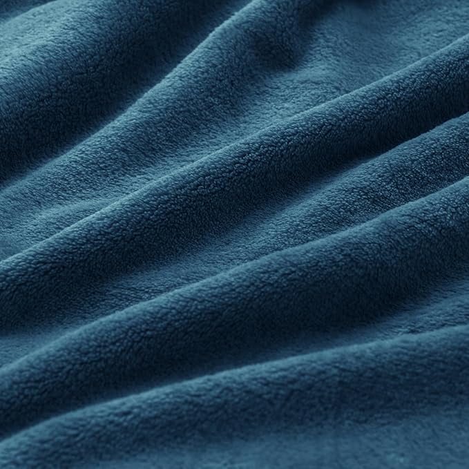 BEDELITE Fleece Blanket Twin Size Mineral Blue Throw Blankets for Couch & Bed, Luxury Plush Cozy Fuzzy Blanket 60x80 inches, Super Soft Warm Lightweight Throw Blanket for Travel Camping