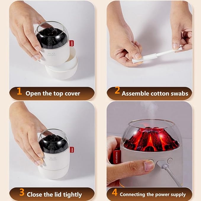 Portable Mini Humidifier, Small Cool Mist, Personal Desktop Humidifier for Baby Bedroom Travel Office Home,2 Mist Modes, Super Quiet (White)