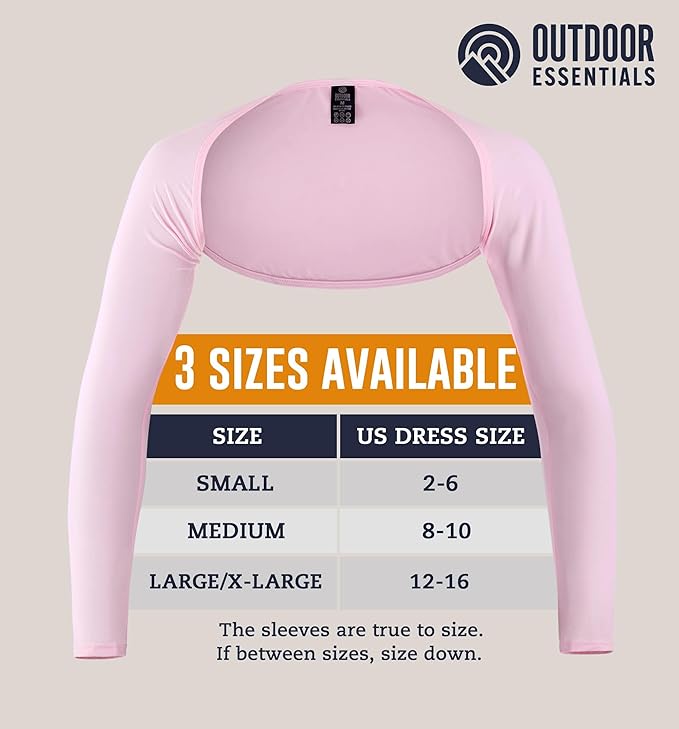 OutdoorEssentials Arm Sleeves for Women - Golf UV Shawl with Sleeves - Workout Shrug Bolero - Arm Tights for Sun Protection