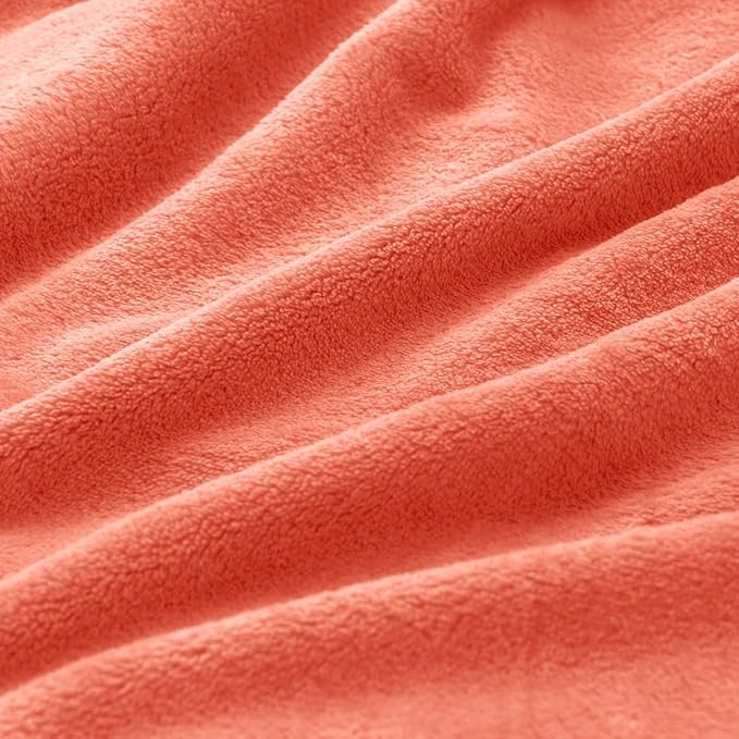 BEDELITE Fleece Blanket Twin Size Coral Red Throw Blankets for Couch & Bed, Luxury Plush Cozy Fuzzy Blanket 60x80 inches, Super Soft Warm Lightweight Throw Blanket for Travel Camping