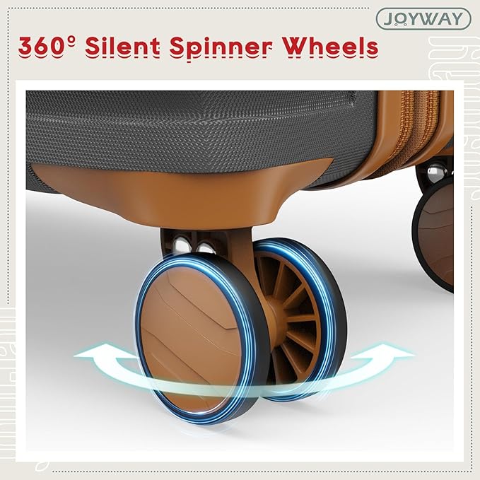 Joyway Expandable Carry on Luggage Sets Airline Approved, Lightweight Hard Shell 20 Inch Carry-on Suitcase with Spinner Wheels