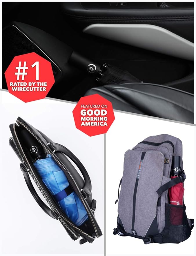 SY COMPACT Travel Umbrella for Rain, Windproof Automatic Compact Umbrella, UV Sun Protection, Lightweight Waterproof Travel Size for Backpack & Car, Factory Direct