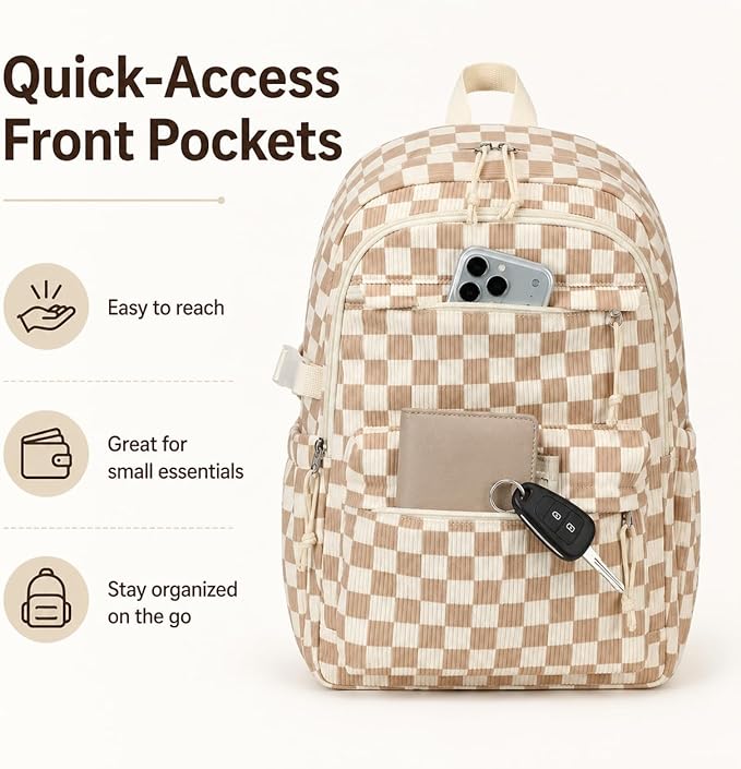 Bluboon School Backpack for Teen Girls Bookbags Elementary High School Corduroy Laptop Bags Women Travel Daypacks
