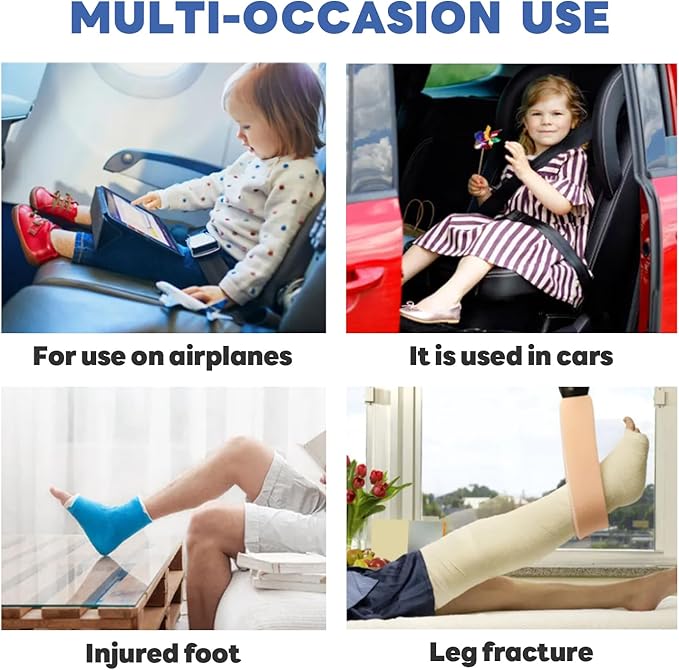 Inflatable Foot pad, Travel Inflatable Foot pad, Suitable for Aircraft, Trains, Automobiles, Inflatable Leg Pillow, Fracture Inflatable Foot pad, Used for Blood Circulation, Relieve Ankle Pain