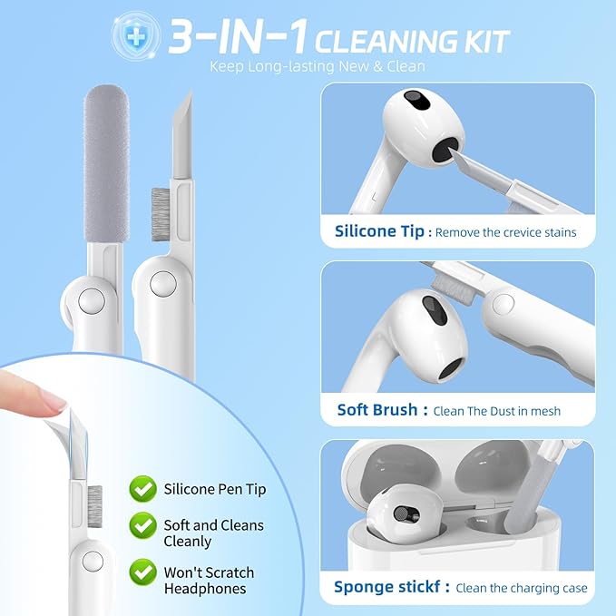 for Airpods 4 Case, Ekoonpft Flower Engraved Cases for Apple AirPods 4th Generation 2024, Soft Silicone Cover for Women Girly with 3-in-1 Cleaner Kit, Keychain, Military Grade Protection