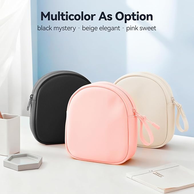 Inesore Headphone Case Compatible with JBL Tune & Live/Sony WH-CH520 510 720/ Sony MDR-ZX/Bose QuietComfort/JLab/BERIBES/TOZO/KVIDIO/SoundCore,Headset Carrying Storage Bag Headphone Pouch, Pink