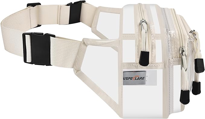 Clear Bag Stadium Approved Clear Fanny Pack for Women for Work,Multi-purpose Waist Bag for Travel & Sporting Event