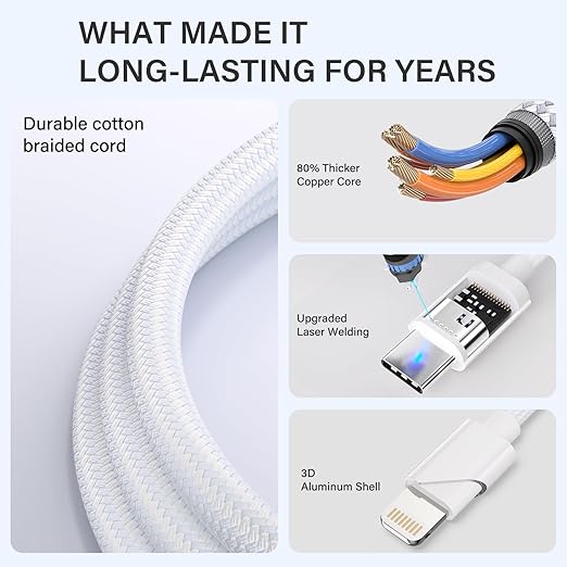 Travel Essentials,3 in 1 USB C Cable for Apple Watch Charger ,Multi Charging Cable Cord,Vacation Camping RV Essentials,Portable Designed for iWatch Series 11-2/Ultra/SE &iPhone 17-12-4FT