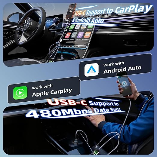 2026 Car Essentials 3 in 2 Multi Charging Cable for iWatch Charger/iPhone Charger/CarPlay Cable, 2Pack 5FT USB C/L/iWatch Charging Cords for iWatch 11-1/iPhone 17-11, Android Car, Blue