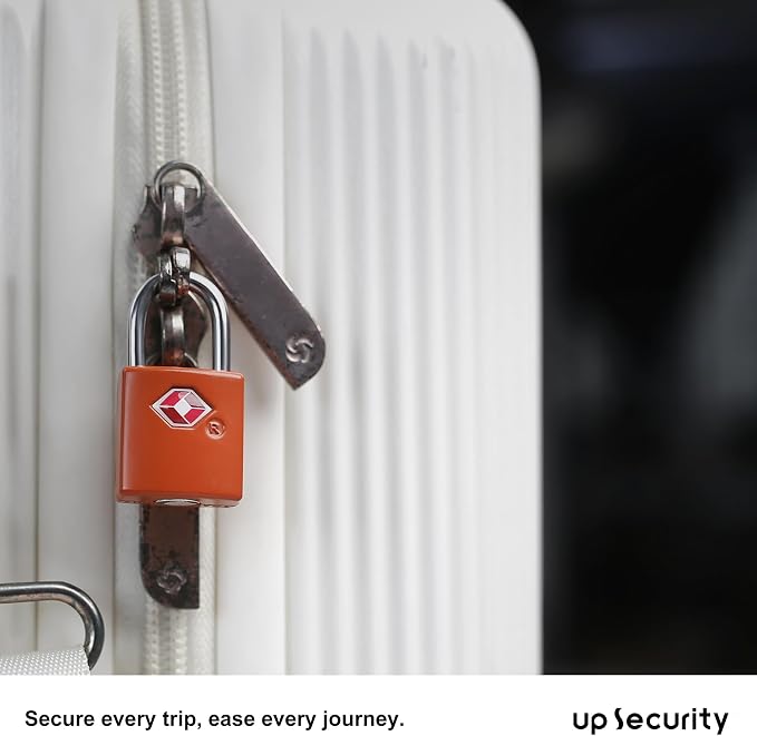 Luggage Locks TSA Approved 4 Pack, Small Lock with Key for Suitcase, Backpack, Bag Zipper, Travel Case, TSA Approved Small Padlock for Luggage, Travel Accessories, Mini Locker, Tool Box