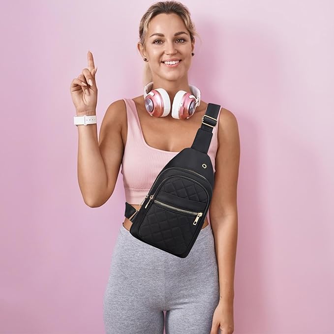 Banelu Small Sling Bag Crossbody Sling Backpack for Women, Chest Bag Cross Body Bags Crossbody Purse for Outdoors Hiking Traveling